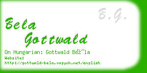 bela gottwald business card